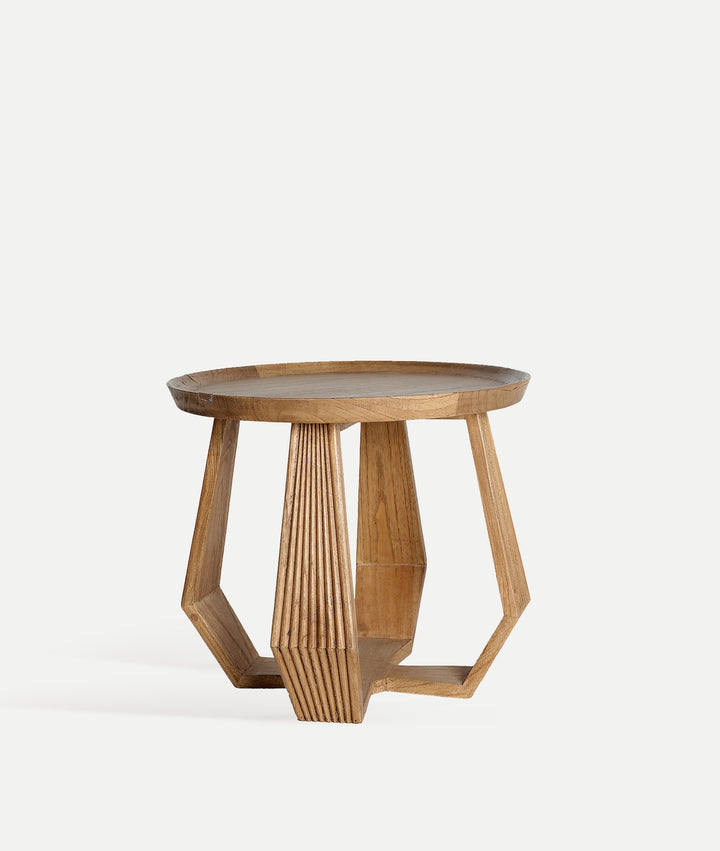 Table basse BUSHEY avec structure en bois en mindi et finition marron élégant