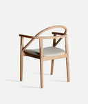 Cadeira YVIERS conforto e estilo contemporâneo em madeira de ulmeiro