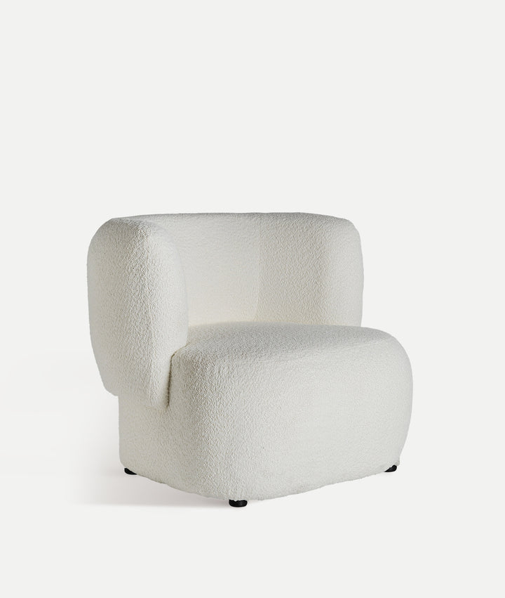 BATS BOUCLÉ Armchair white tone bouclé cotton