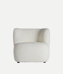 Fauteuil BATS bouclé coton bouclé de ton blanc