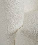 Fauteuil BATS bouclé coton bouclé de ton blanc