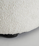 Fauteuil BATS bouclé coton bouclé de ton blanc