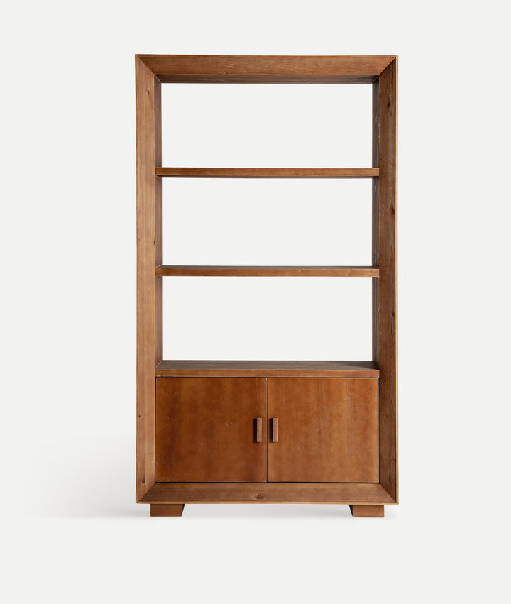 DIKEBUS bookshelf made of ash wood in brown tone