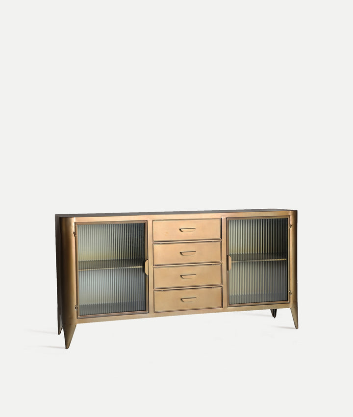 SPESSA Iron Sideboard with Aged Gold Finish