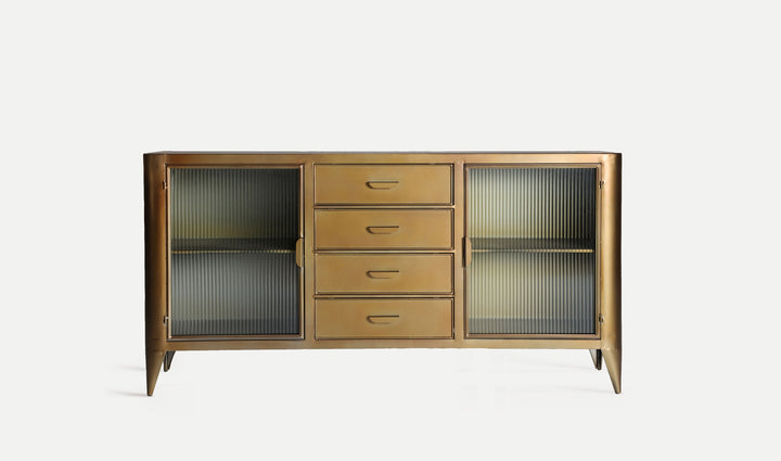 SPESSA Iron Sideboard with Aged Gold Finish