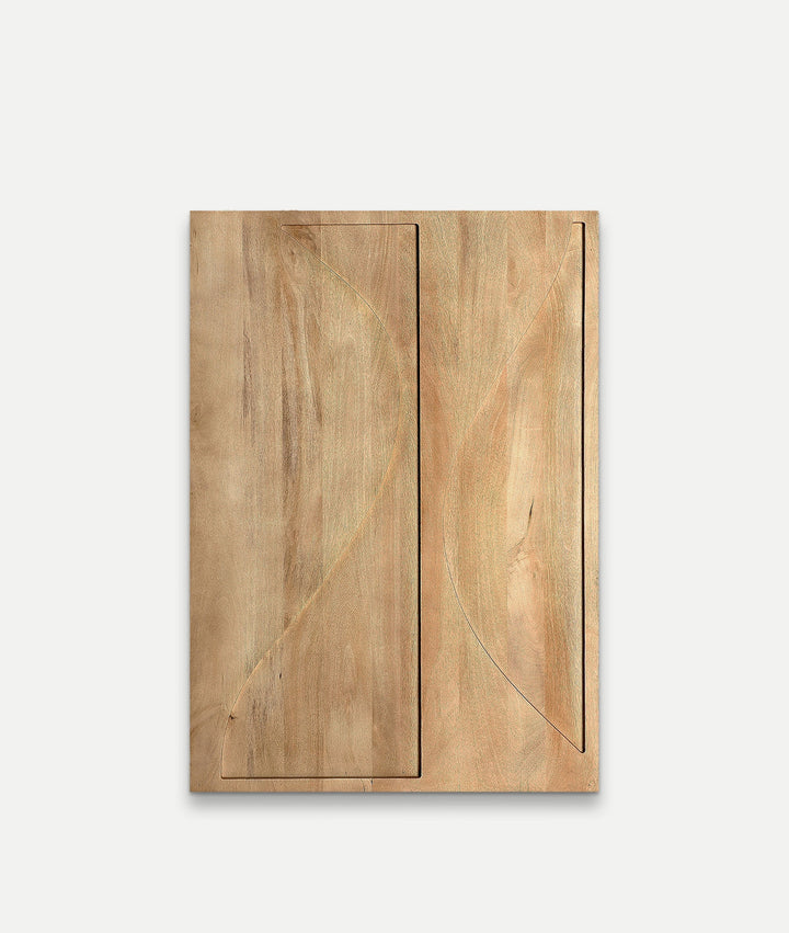Arte de parede BLAS acabamento castanha sobre madeira