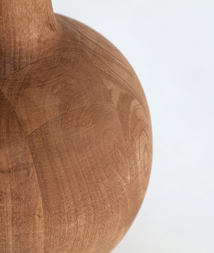 Lampe à poser GLOGOW en bois en marron avec finition naturel