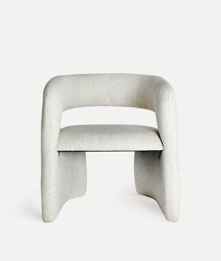 Chaise HONEG beige en polyester beige de style contemporain et confortable