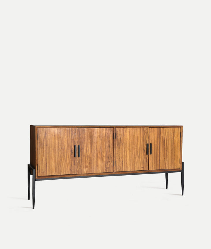 LAURIS sideboard in brown color, made of fir wood