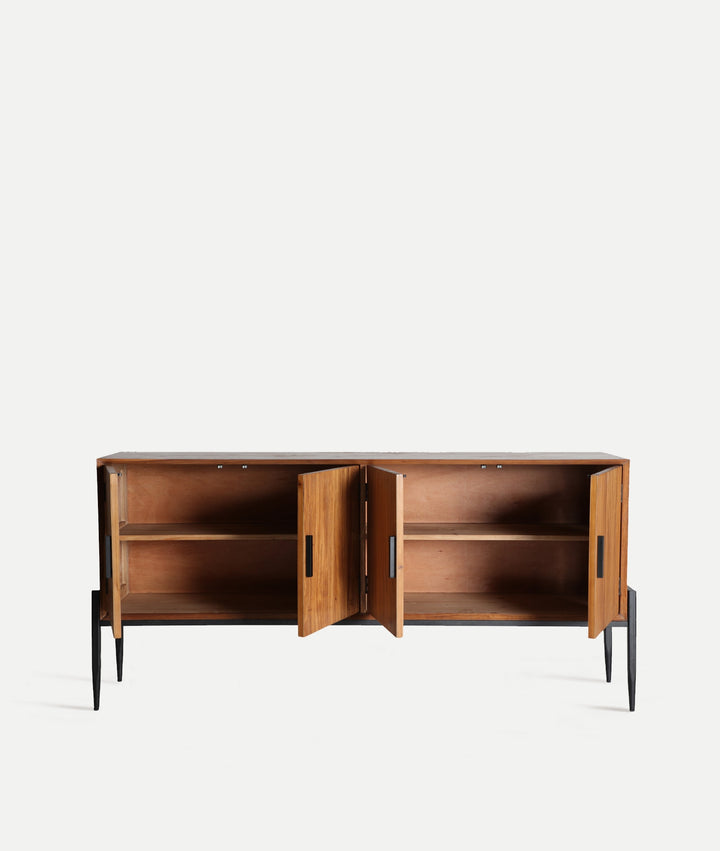LAURIS sideboard in brown color, made of fir wood