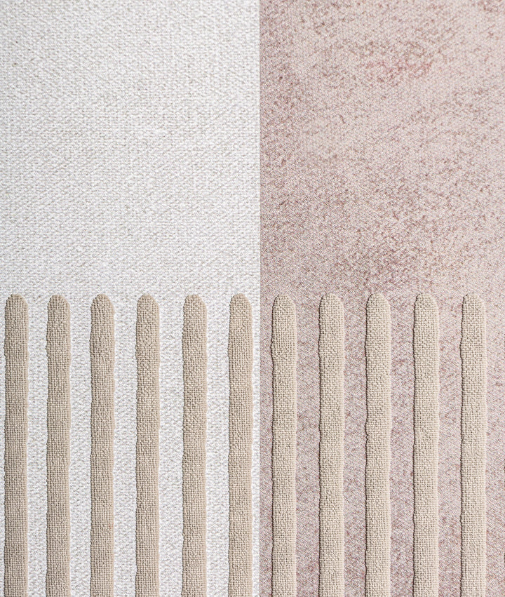 Arte de parede SEANE bege com textura e acabamento artesanal em tela
