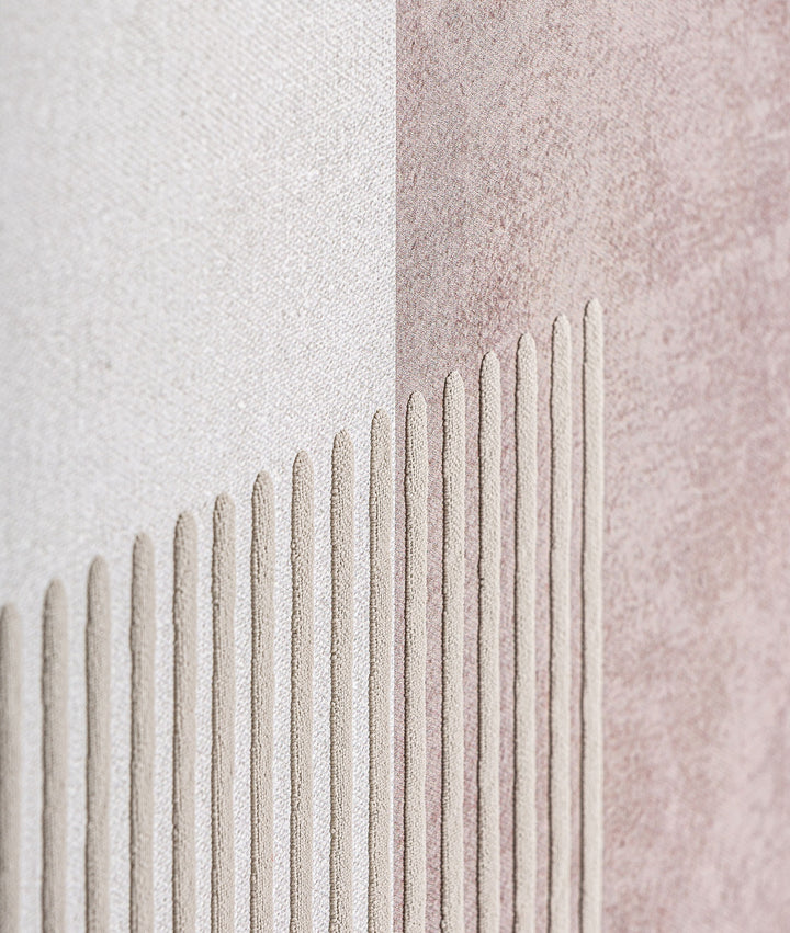 Arte de parede SEANE bege com textura e acabamento artesanal em tela
