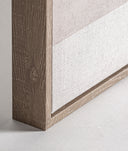 Art mural SEANE beige avec texture et finition artisanal en toile