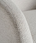 Fauteuil STADEN en polyester, finition unie, coloris blanc cassé