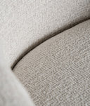 Fauteuil STADEN en polyester, finition unie, coloris blanc cassé