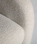 Fauteuil STADEN en polyester, finition unie, coloris blanc cassé