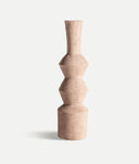 Vase NERAC en céramique marron avec finition texturée
