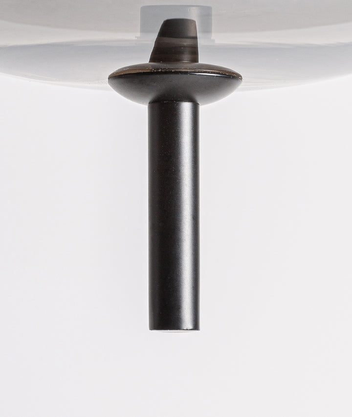 ZURI ceiling lamp silver in translucent black glass with metallic details
