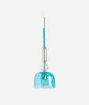 Candeeiro de teto MICAH de vidro azul: elegância art déco com estilo contemporâneo