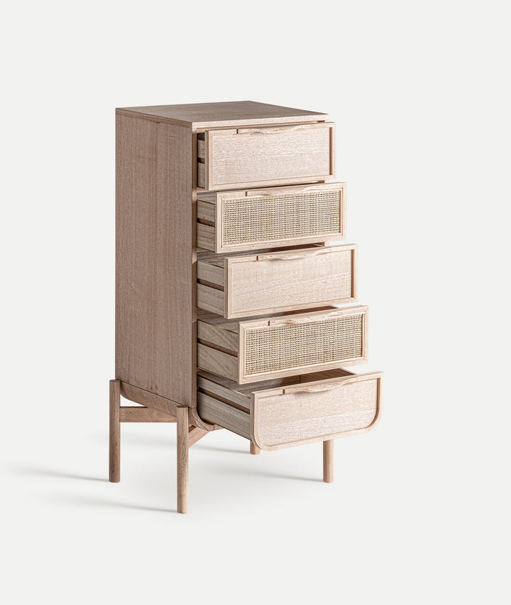 Commode WEURTZ en bois de frêne en ton marron clair au design minimaliste et élégance naturelle