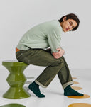 Mesa de apoio ZUG verde em ferro