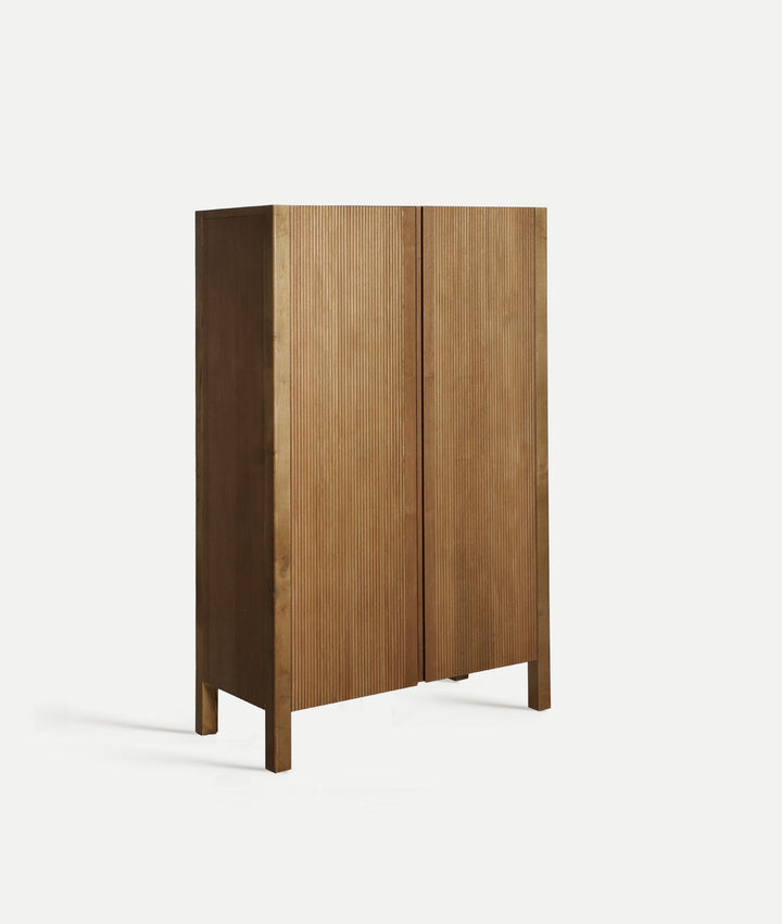 Armário COPENHAGUE castanho em madeira MDF com design contemporâneo