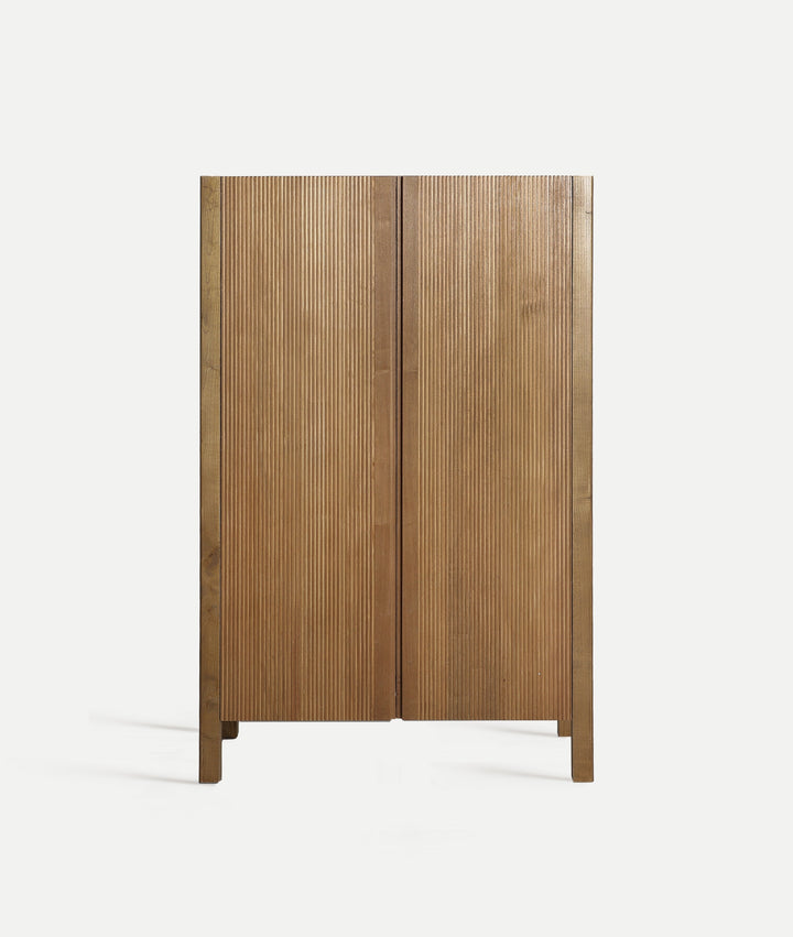 Armário COPENHAGUE castanho em madeira MDF com design contemporâneo