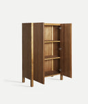 Armário COPENHAGUE castanho em madeira MDF com design contemporâneo