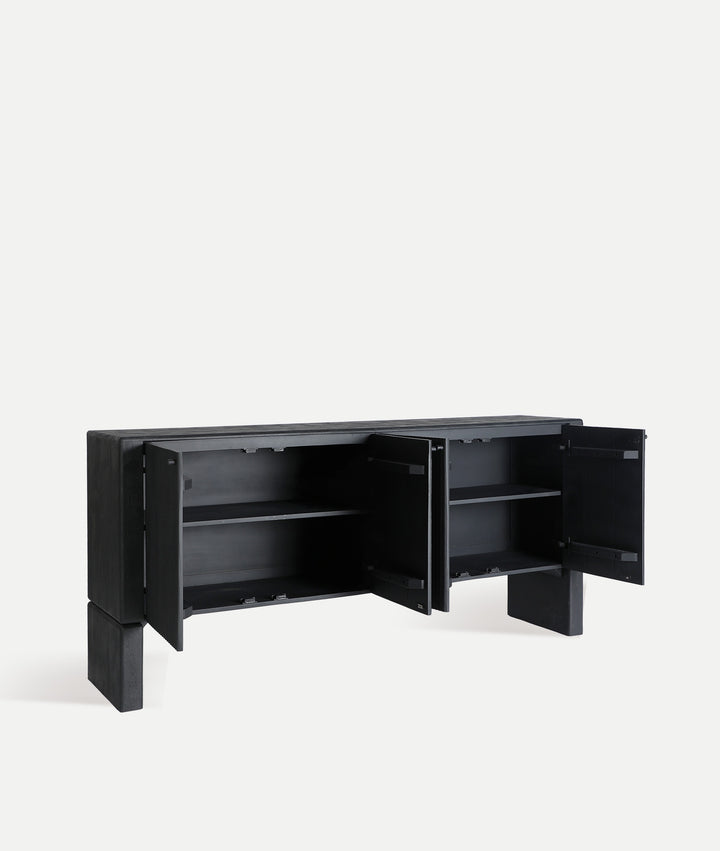 WEIDA sideboard made of high-quality mango wood in black
