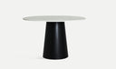 Table de salle à manger NOTH marbre blanc synthétique, élégance moderne au contraste parfait
