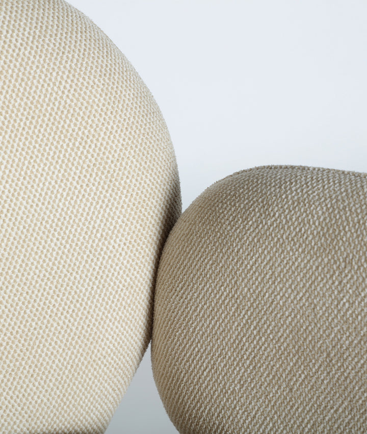 BURGNAC Polyester Chair in Cream – Contemporary Minimalist