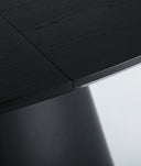 Mesa em melamina preta extensível Lizant