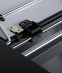 Mesa em melamina preta extensível Lizant