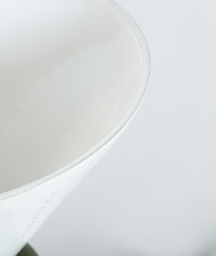 MONTALCINO Table Lamp in Elegant White and Green Glass