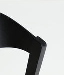 Chaise Borken bois coloris noir et tapissé gris