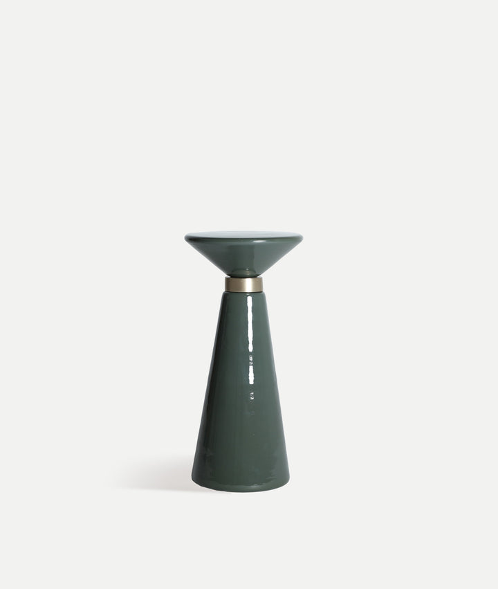 Table d'appoint Cassis en verre vert