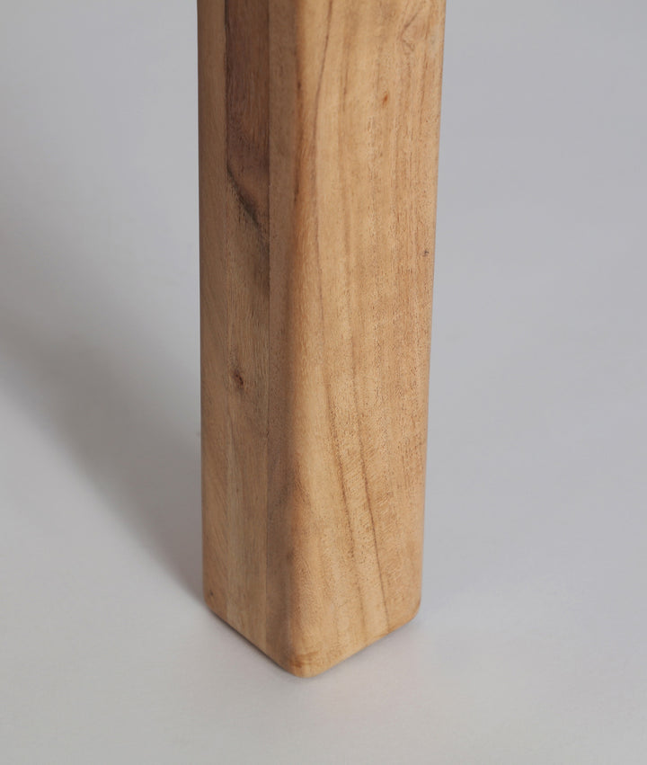 Breil square dining table in natural acacia wood