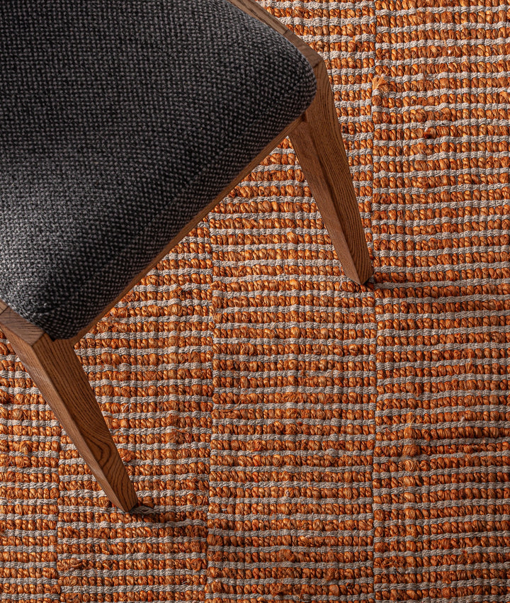 Tapete Kalhid de estilo boho em cor castanha