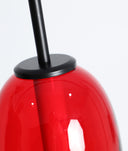 Candeeiro de teto LARISA, escultura luminosa em vermelho e branco