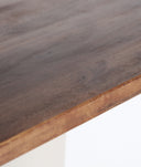 Mesa de bar KILHE em ferro bege e madeira de mangueira