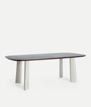 Table de salle à manger VOLTA en MDF, chêne et fer