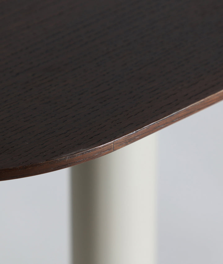 VOLTA DINING TABLE in MDF, oak and iron