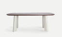Table de salle à manger VOLTA en MDF, chêne et fer