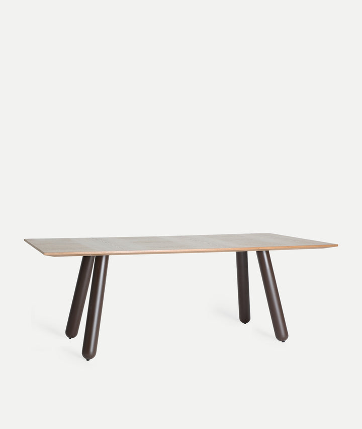 Table de salle à manger ORBE en MDF, contreplaqué et fer