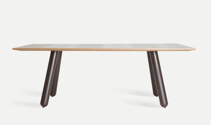 Table de salle à manger ORBE en MDF, contreplaqué et fer