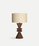Lampe à poser SHAMA géométrie, chaleur et caractère naturelle