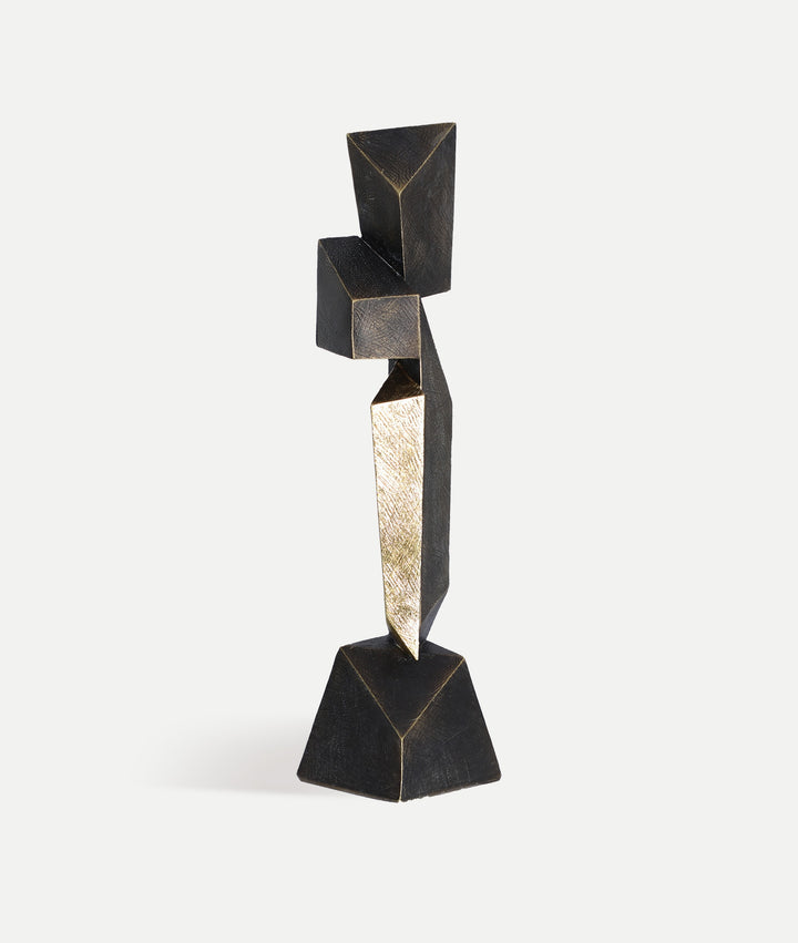 FIGURA décoratif VERTEX en noir et doré