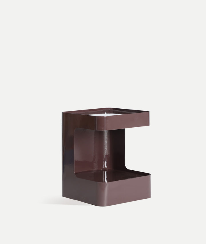 UMOA NIGHTSTAND sculptural nightstand with architectural sophistication