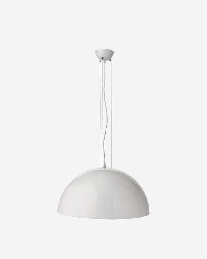 Lámpara de techo colgante con pantalla de cúpula blanca