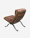 sillón piel marrón oscuro